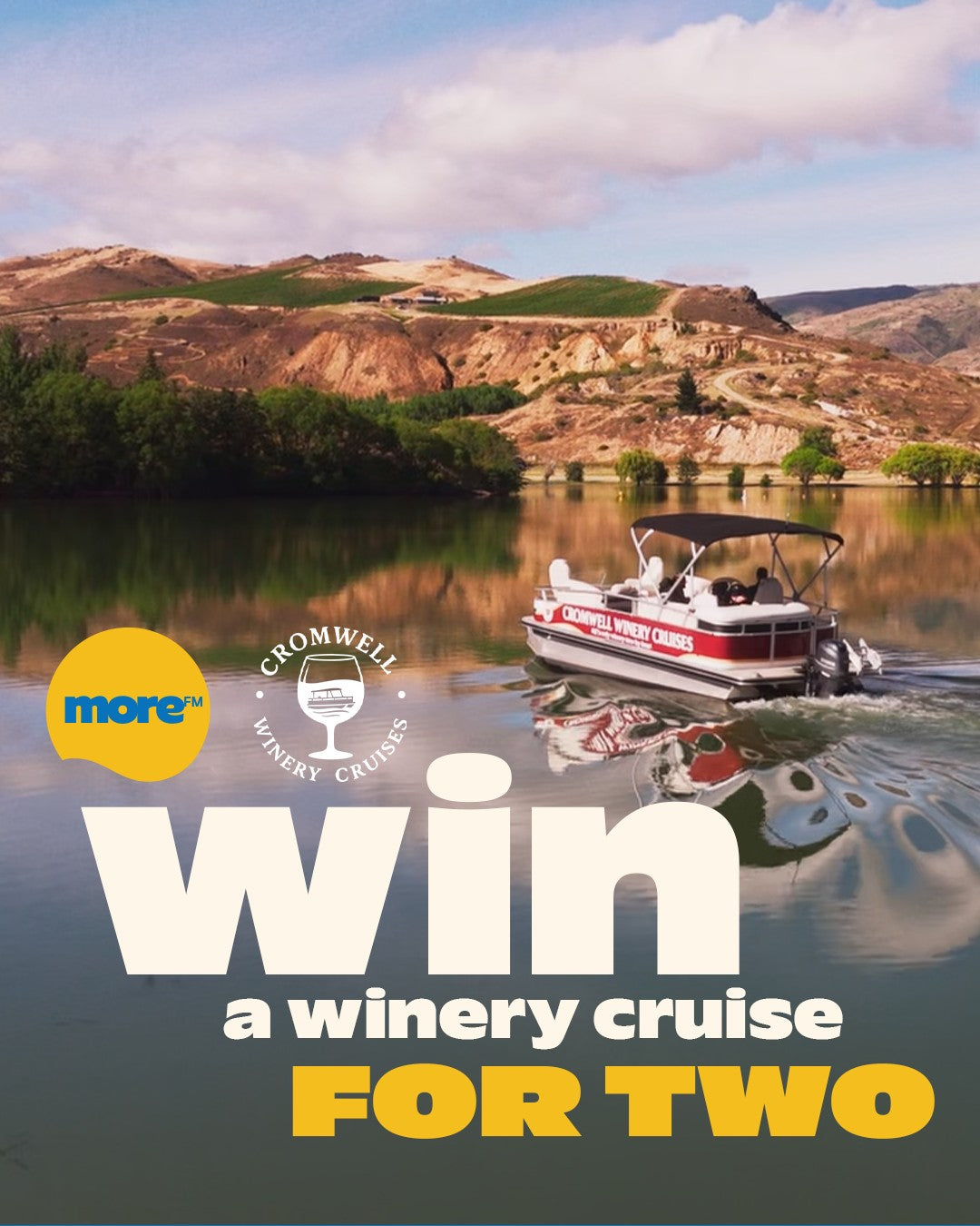 MoreFM - Cromwell Winery Cruises giveaway