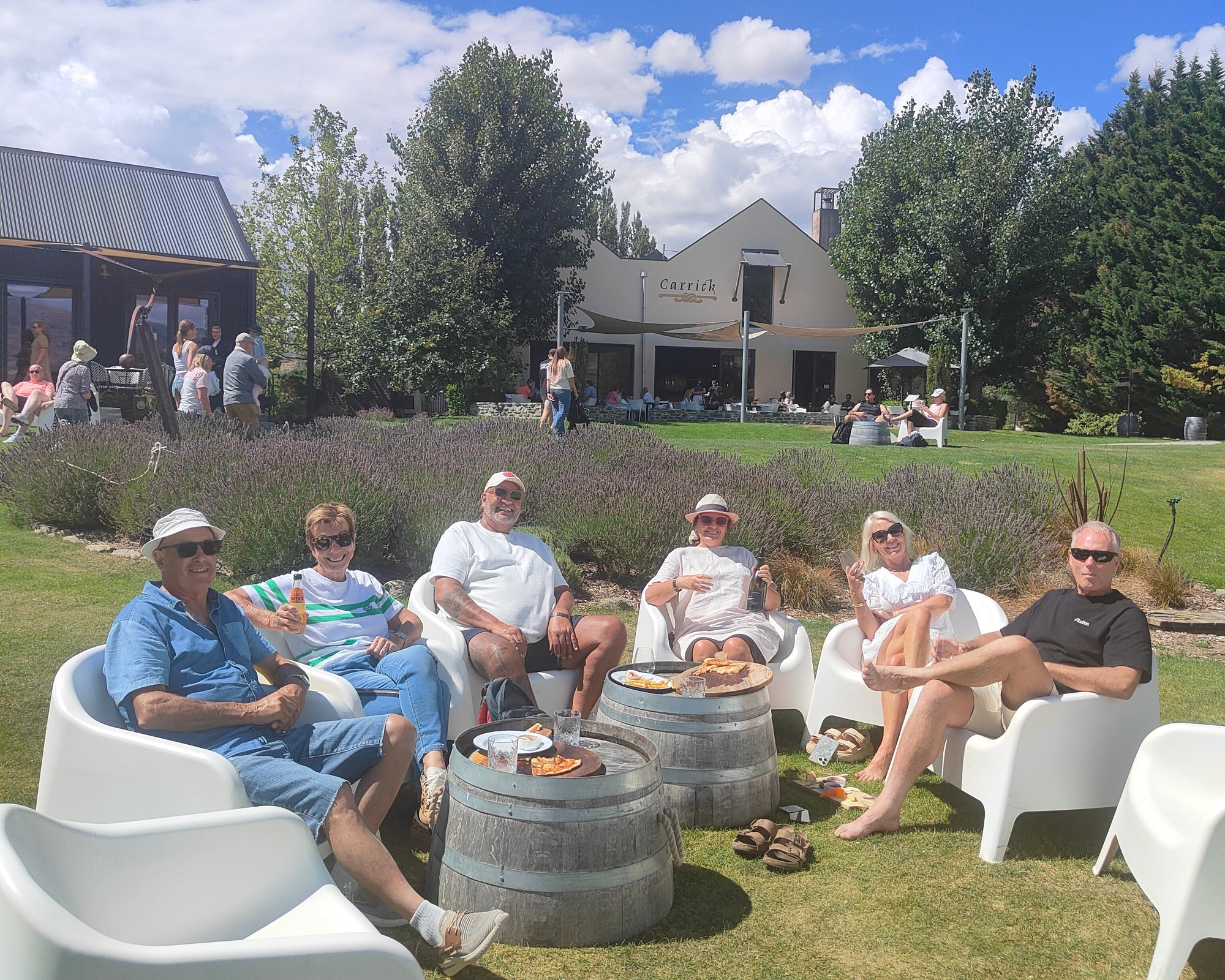 Group enjoying a dinner date cruise on the water with Cromwell Winery Cruises, featuring scenic views and dining setup.